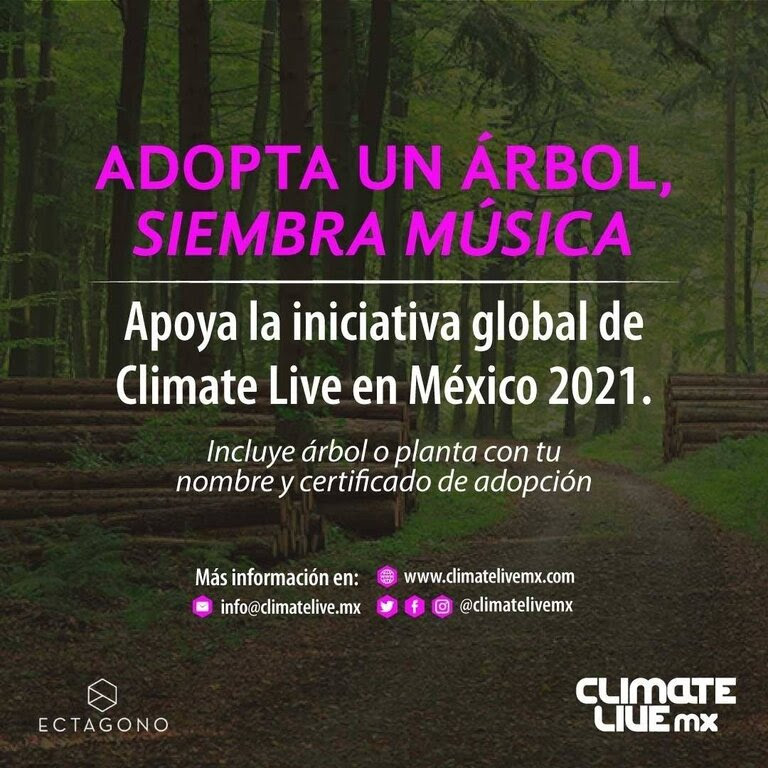 Climate Live México convoca: ¡Adopta un árbol, siembra música!